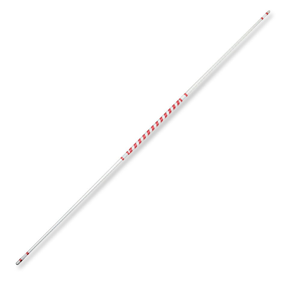 Chrome Competition Silver/Red Spiral Ultra Light Bo Staff-72" (6ft)