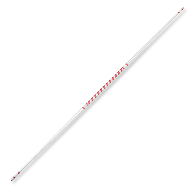 Chrome Competition Silver/Red Spiral Ultra Light Bo Staff-72" (6ft)