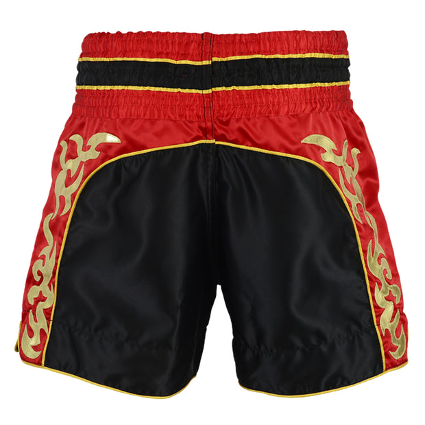 Muay Thai Competition Tribal Fight Shorts-Black
