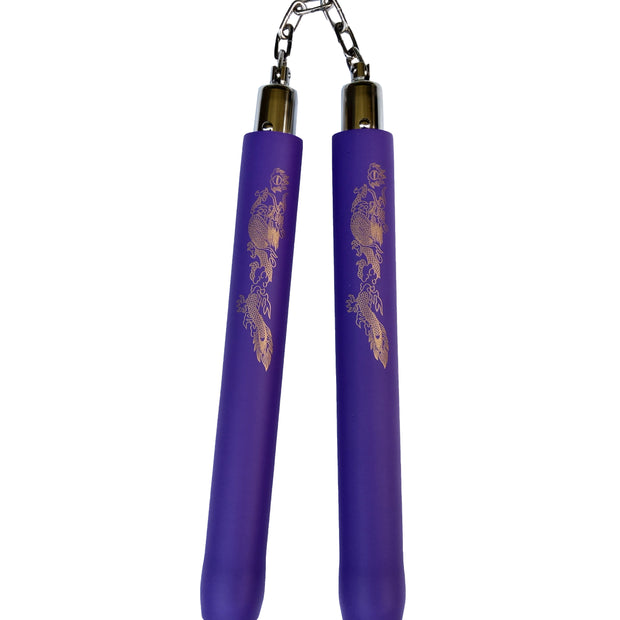 Nunchaku Foam Purple with Chain-12"