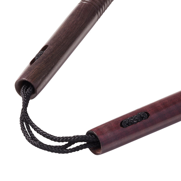 Deluxe Purple Heart Wooden Nunchucks with Cord-12"