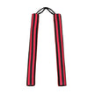 Foam Nunchaku with Cord Black/Red Stripes-12