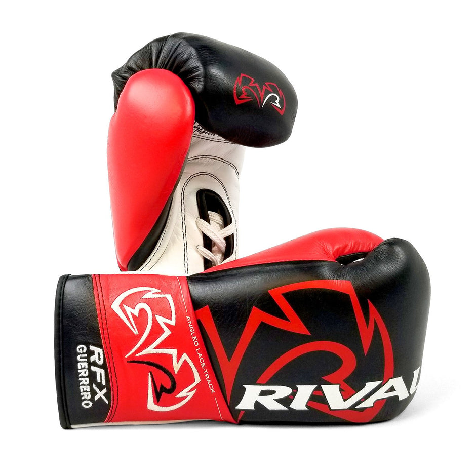 Rival Boxing RFX-Guerrero Pro Fight Gloves-Black/Red (10oz)