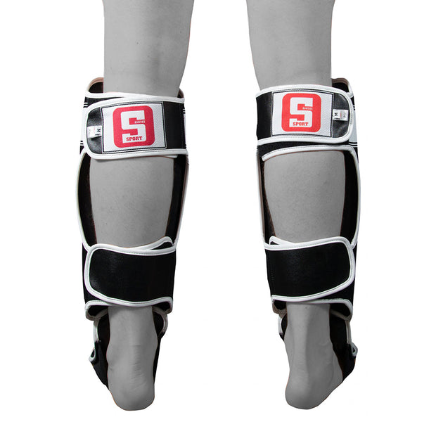 Sandee Sport Muay Thai Shin Guards-Black