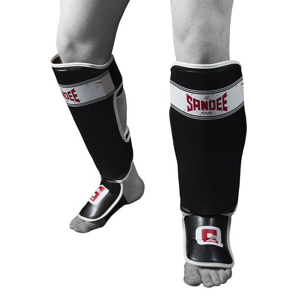 Sandee Sport Muay Thai Shin Guards-Black
