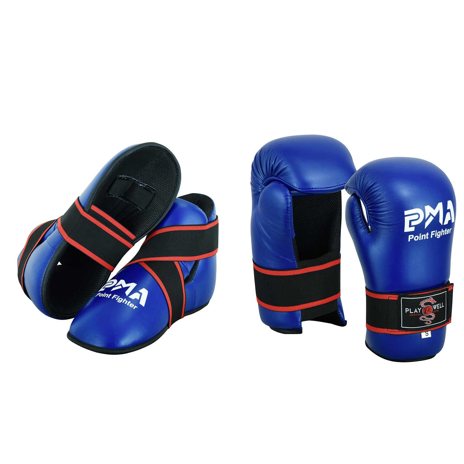 Semi Contact Sparring Gloves & Boots Set-Blue