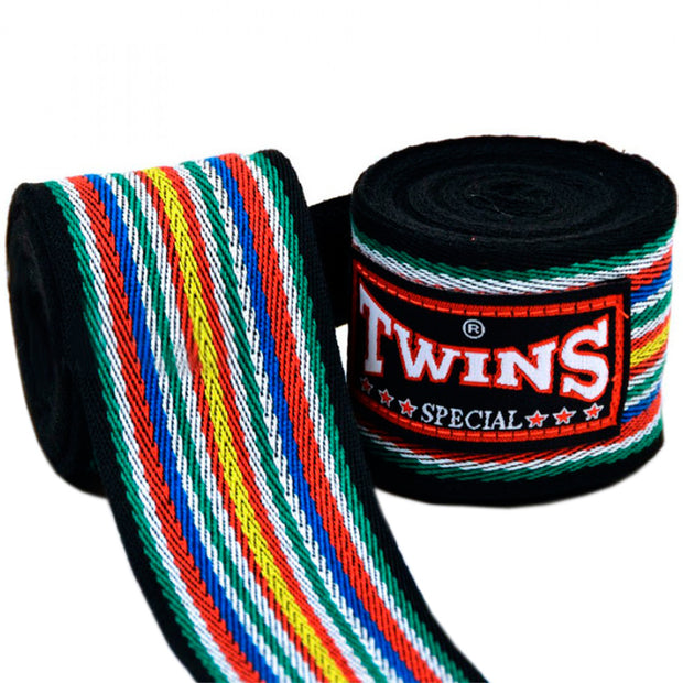 Twins Black Traditional Cotton Hand Wraps-5M