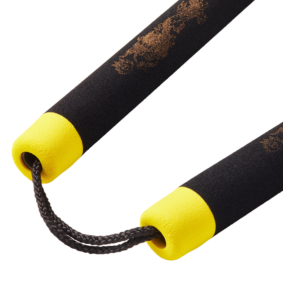 Foam Nunchaku with Cord Black/Yellow Tips-12